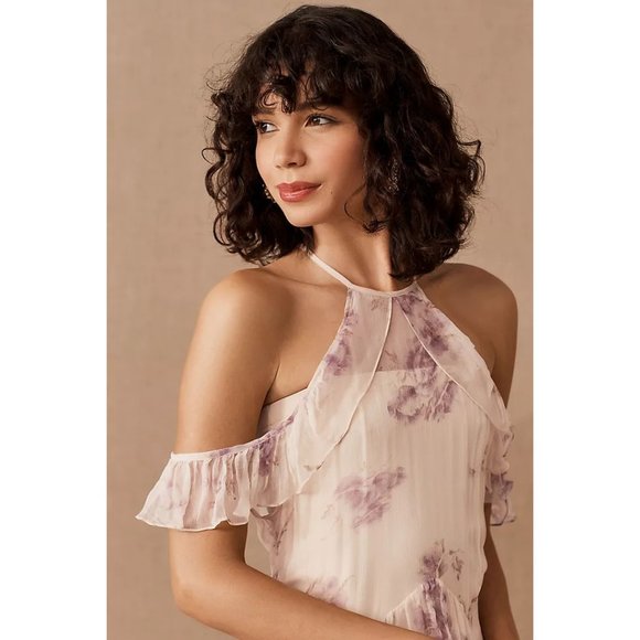 NWT $600 BHLDN THERESE PURPLE & PINK FLORAL MAXI DRESS SIZE MEDIUM SOLD OUT! - Picture 4 of 9